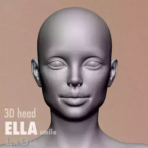 3D Female Head - ELLA smile 3D model
