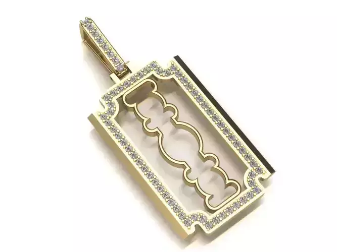 razor diamonds  pendant 
