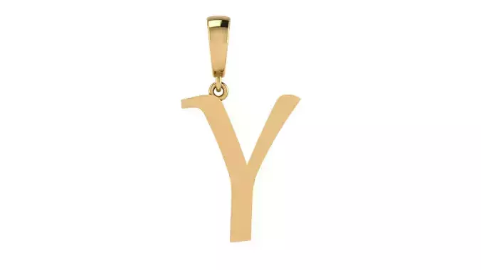 Pendant Alphabet Letter 15 mm Gabriola Y