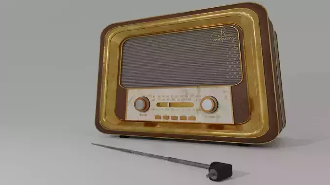 Vintage Gold Radio-The Bear Company 