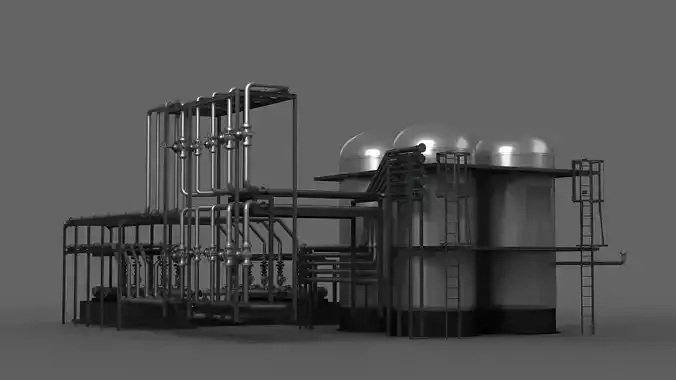 platform factory industrial tower nuclear gas construction 