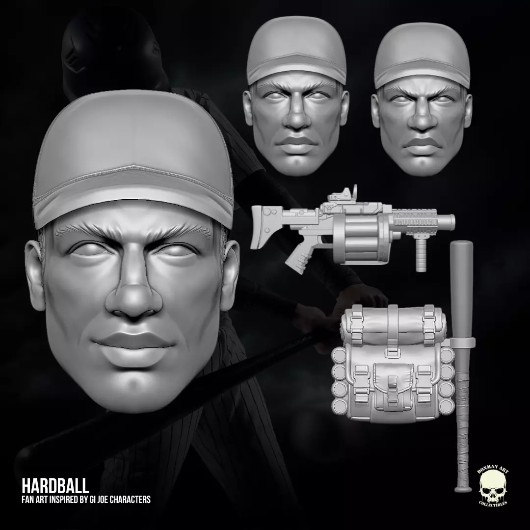 Hardball GI Joe Fan Art kit3D printable File For Action Figures 3D print model_0
