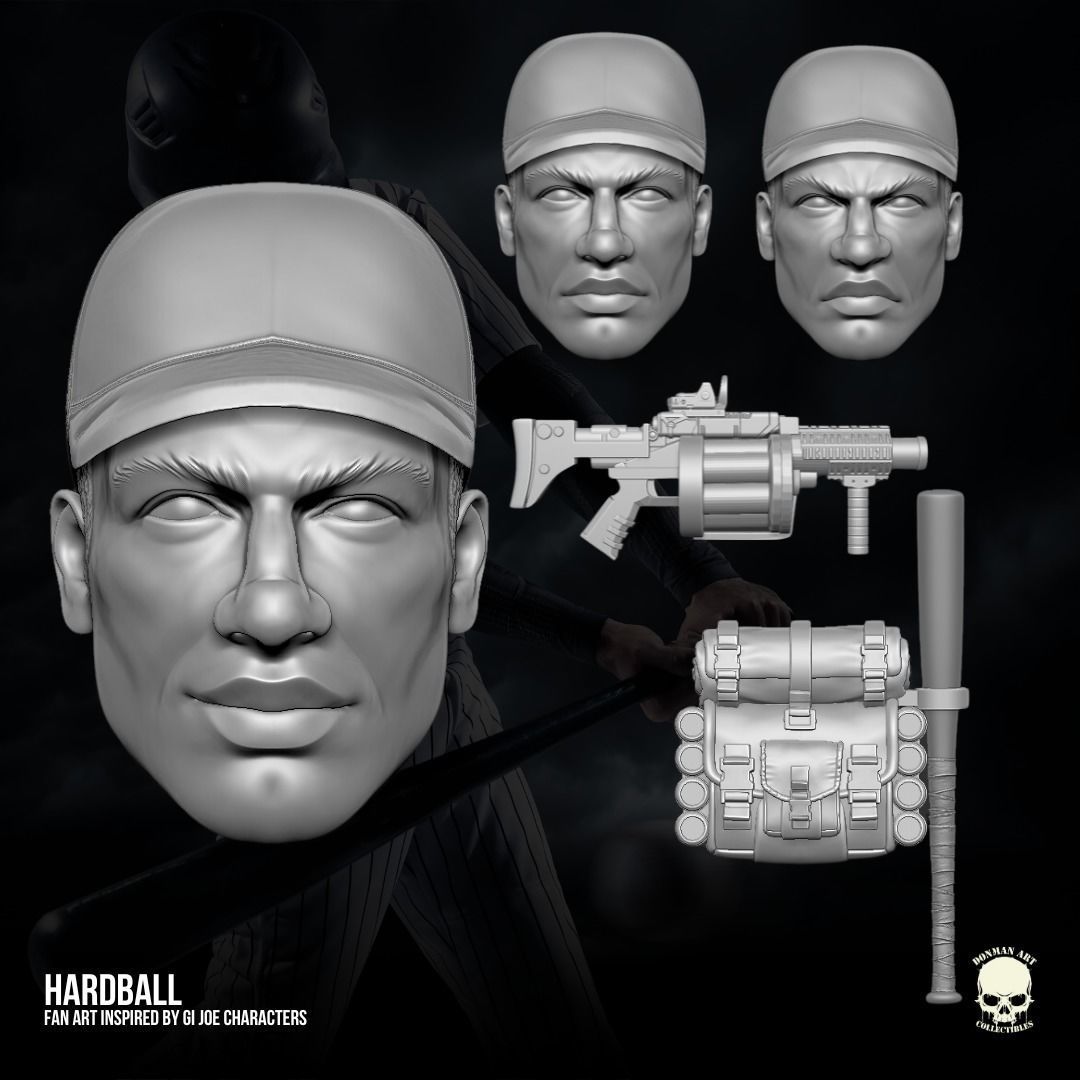 Hardball GI Joe Fan Art kit3D printable File For Action Figures 3D print model_7