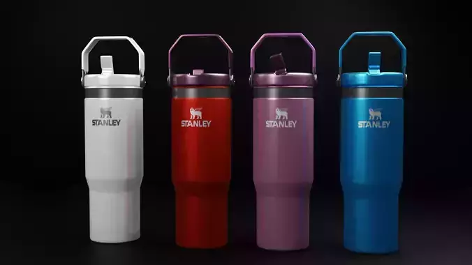 Stanley Quencher Tumbler Low-poly 3D model