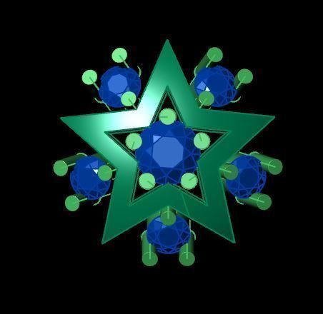 star desing nose pin for daimonds 3D print model_9