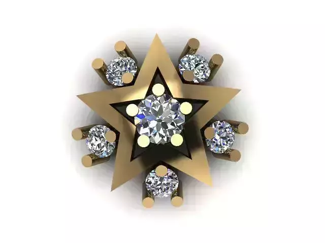 star desing nose pin for daimonds