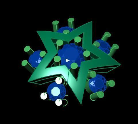 star desing nose pin for daimonds 3D print model_8