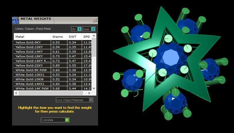 star desing nose pin for daimonds 3D print model_14