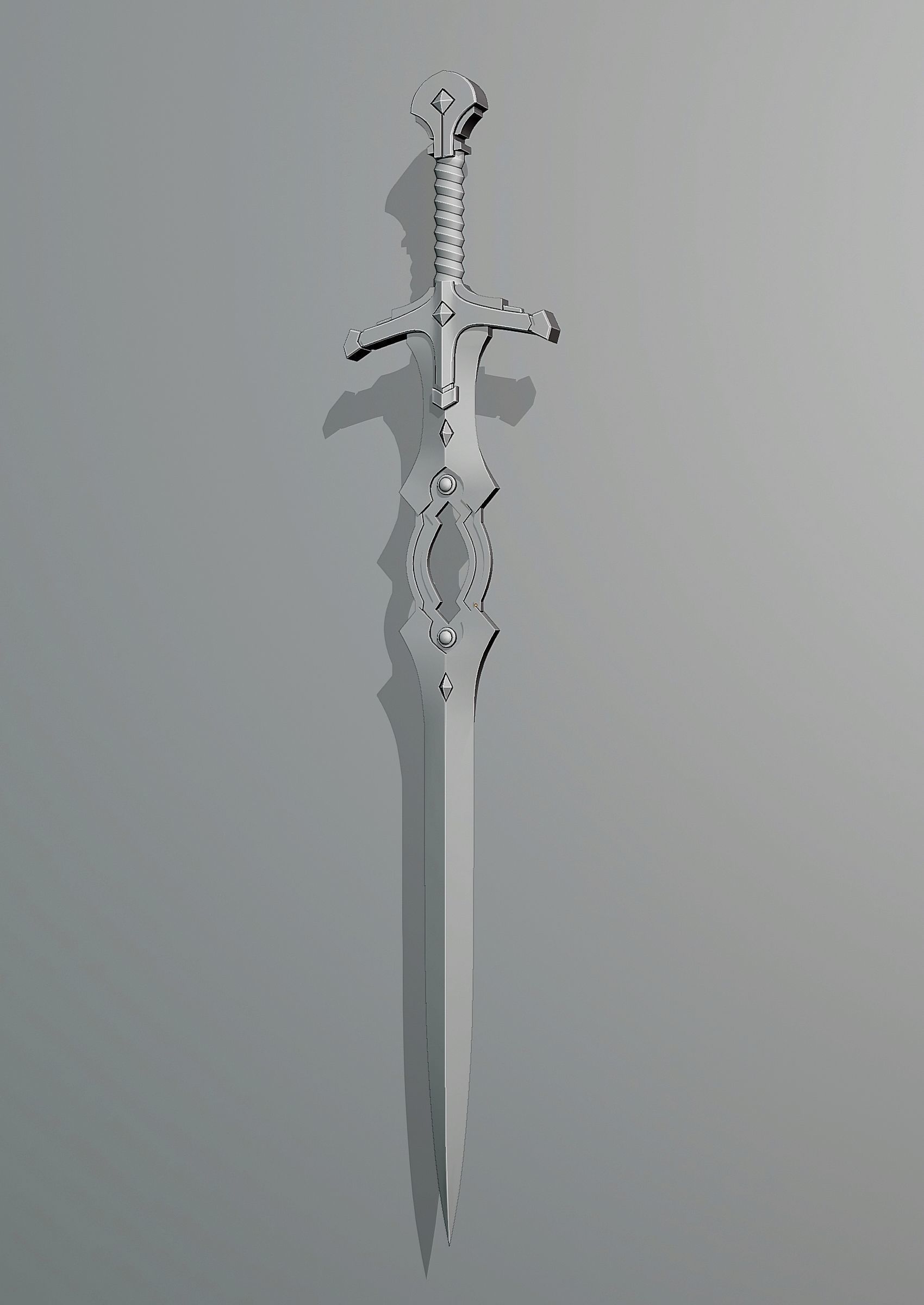 Fantasy style sword F39 Low-poly 3D model_4