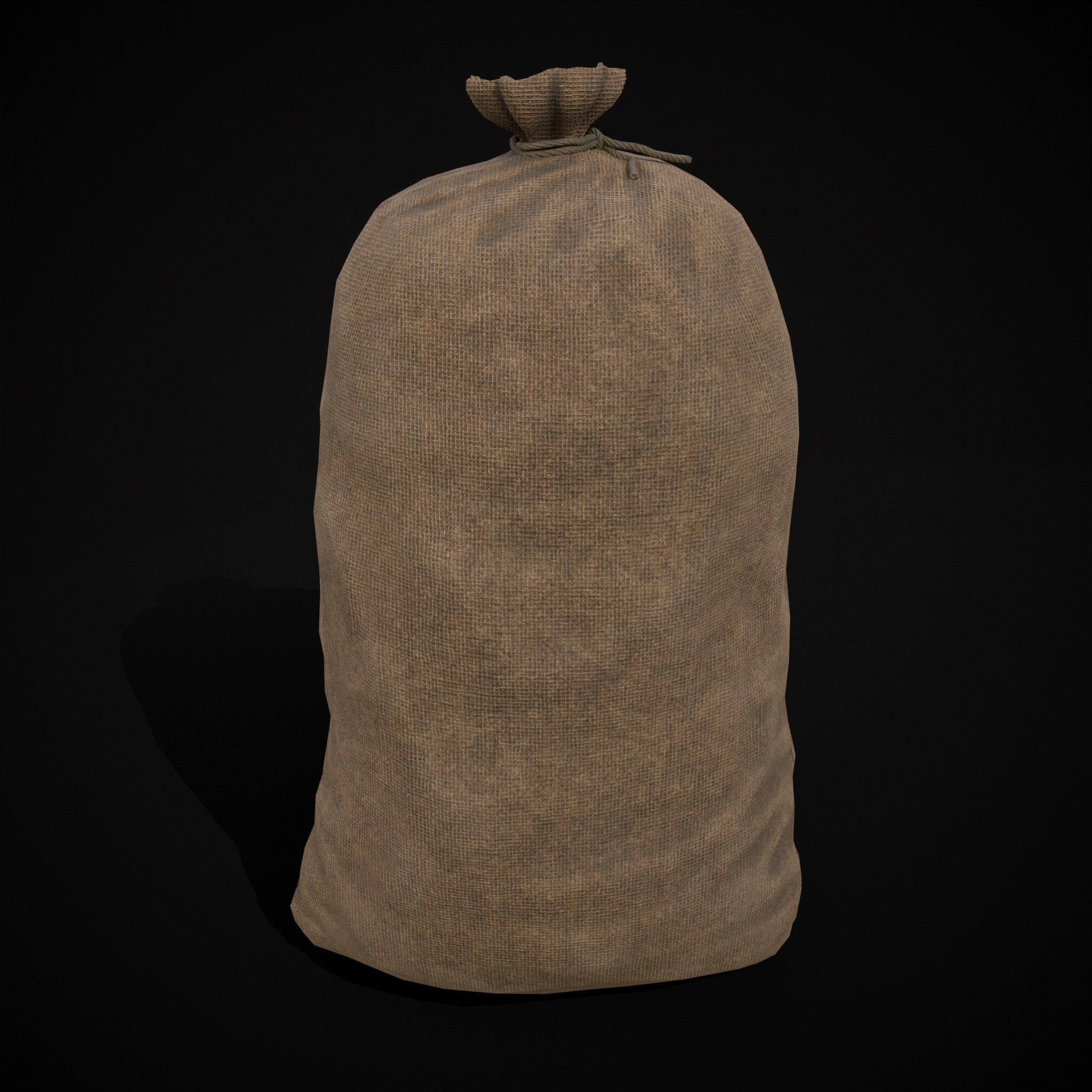 Burlap Sacks of Green Apples Low-poly 3D model_15