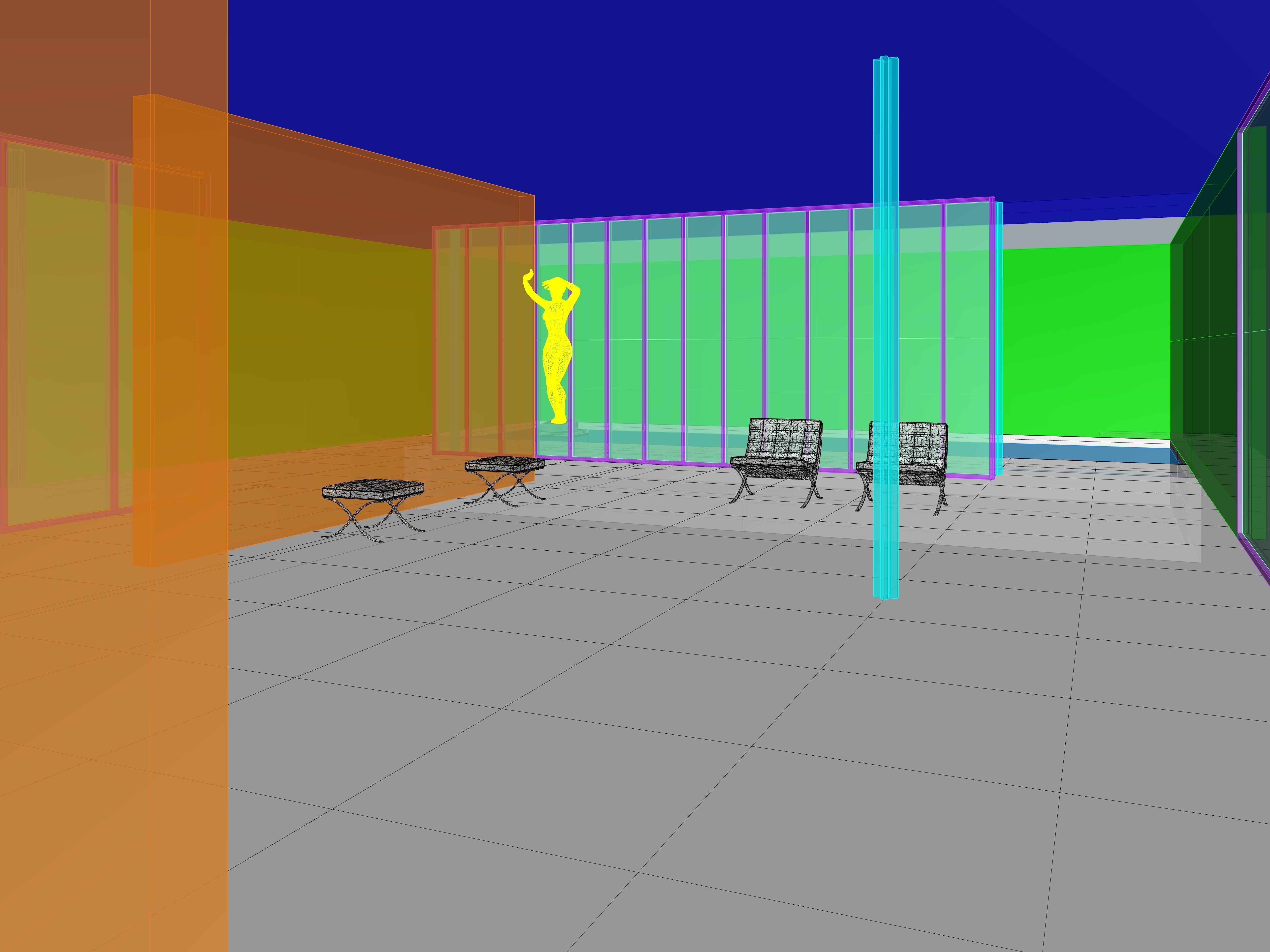 Barcelona Pavilion - Mies van der Rohe 3D model_2