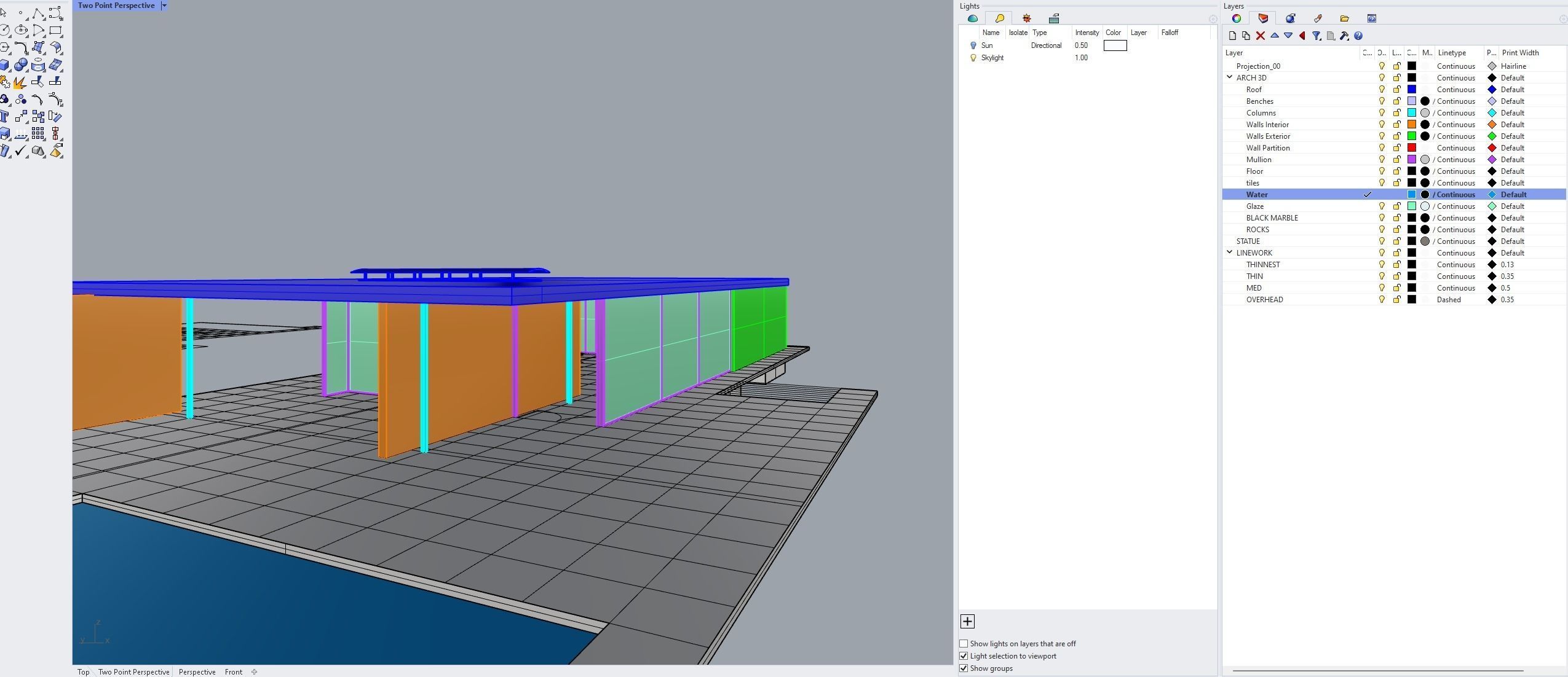 Barcelona Pavilion - Mies van der Rohe 3D model_1