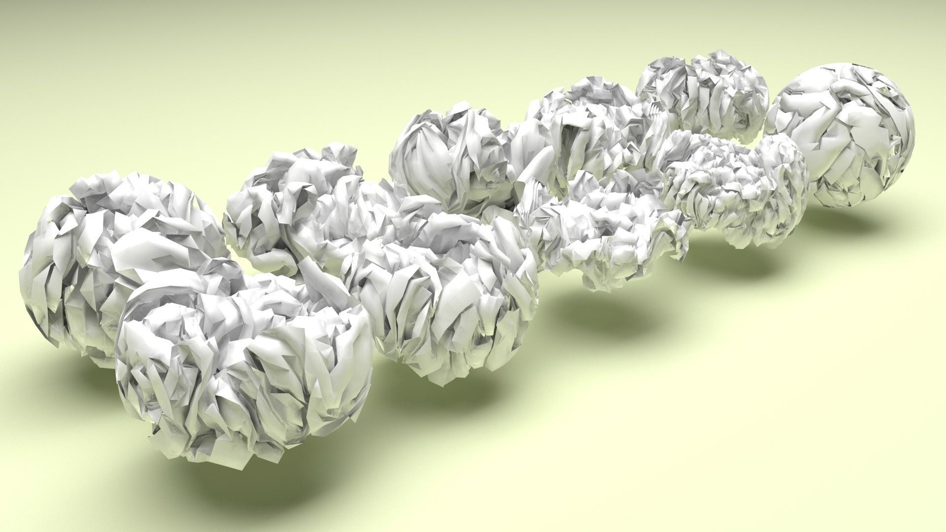 Crumpled Papers Set 3D model_22