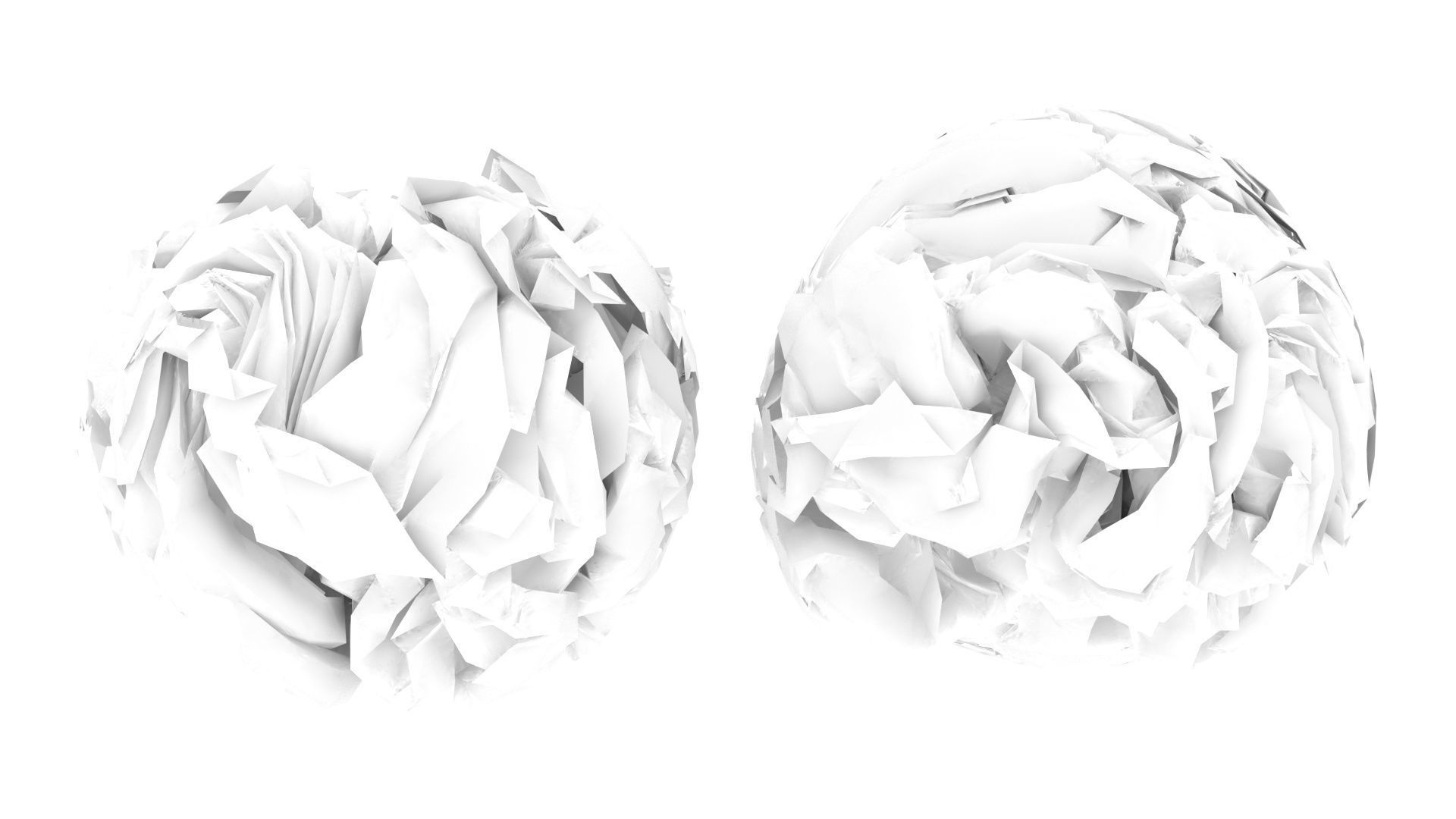 Crumpled Papers Set 3D model_7