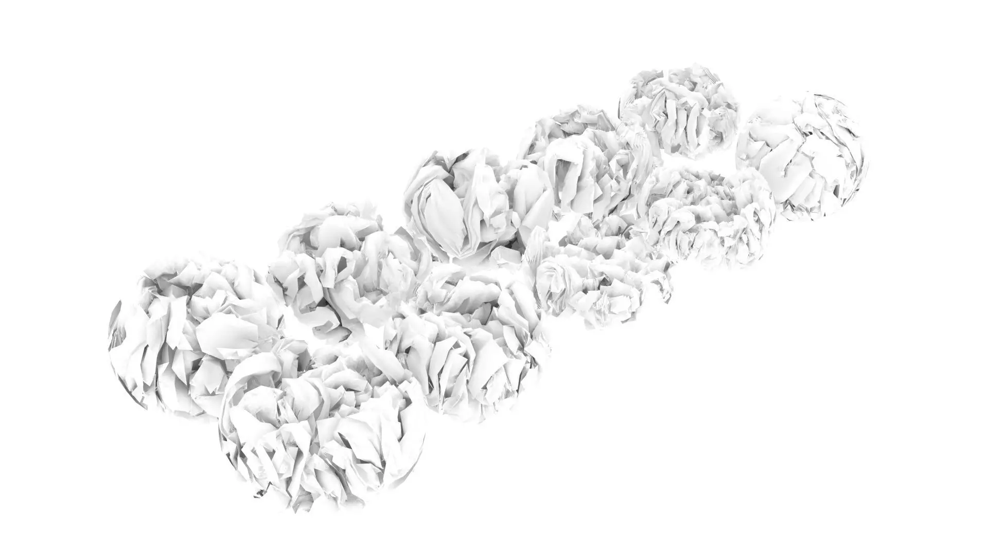 Crumpled Papers Set 3D model_0