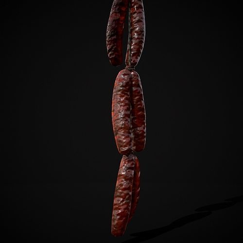 Hanging Touristenwurst Sausages Low-poly 3D model 7