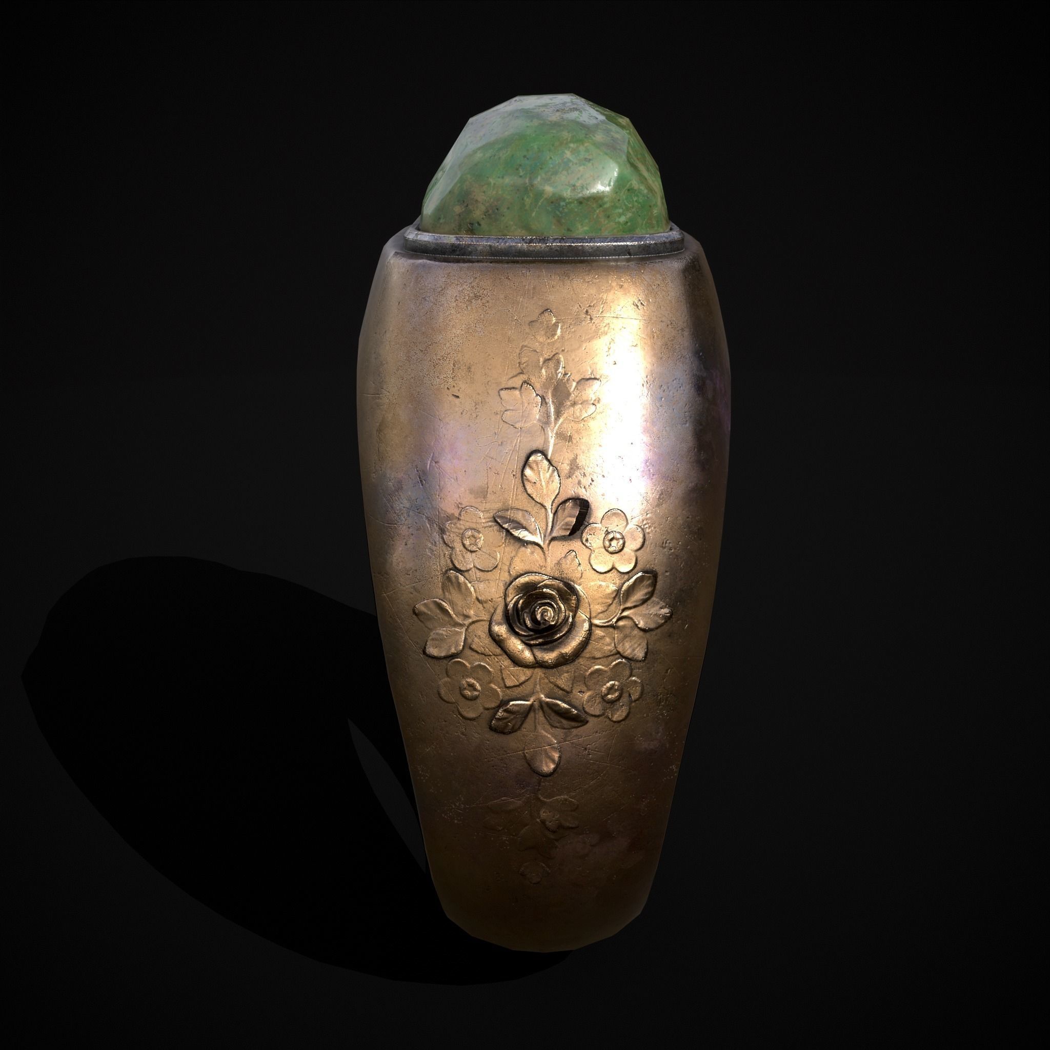 Jade Signet Ring Low-poly 3D model_7
