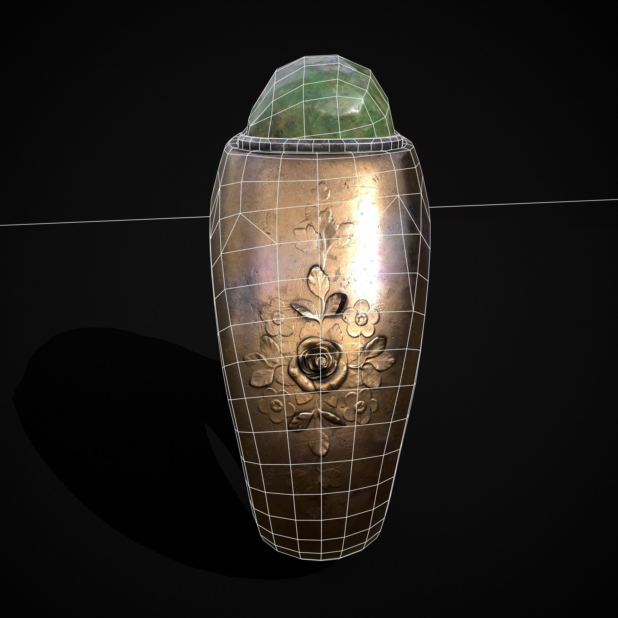 Jade Signet Ring Low-poly 3D model_8