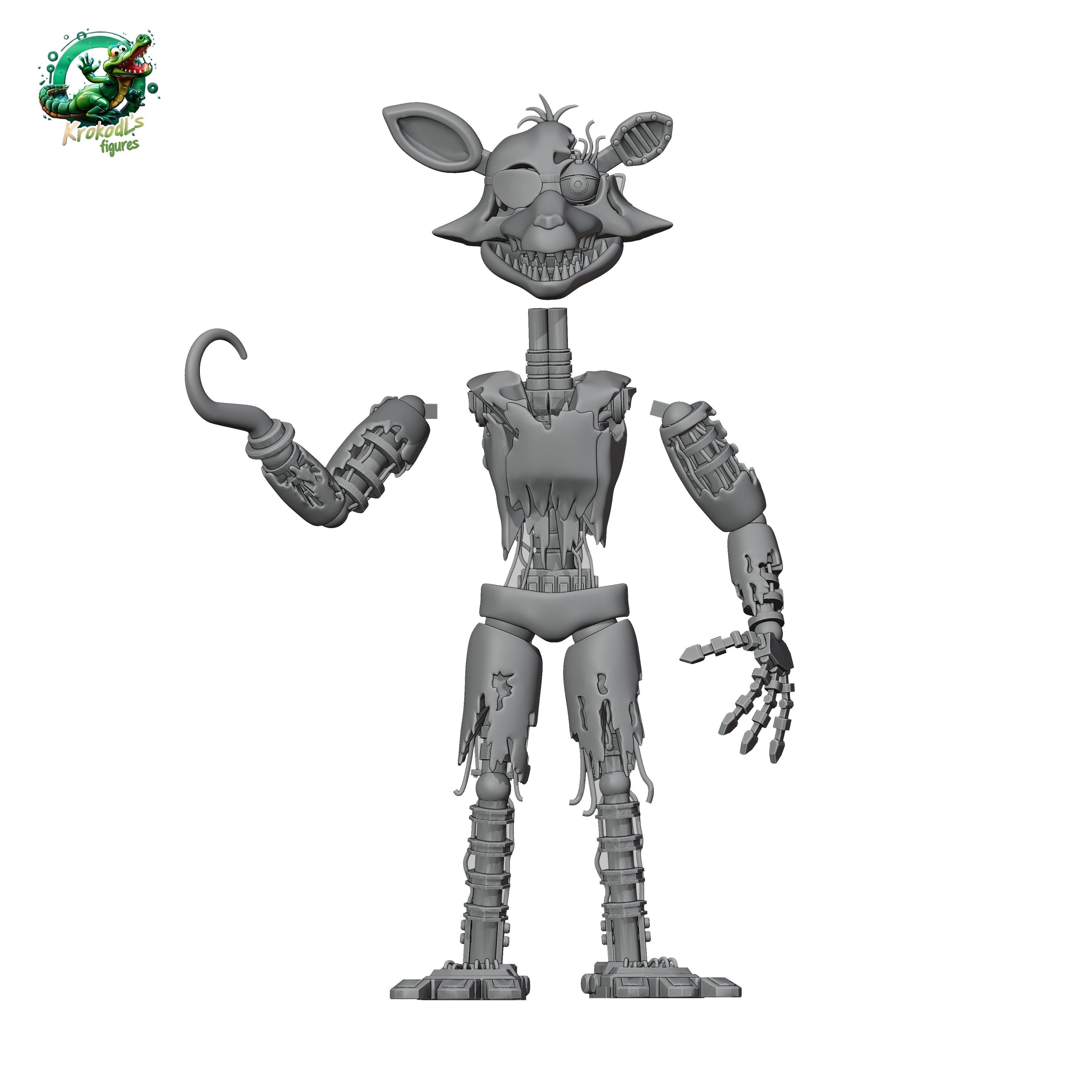 Withered Foxy 3D print model_6