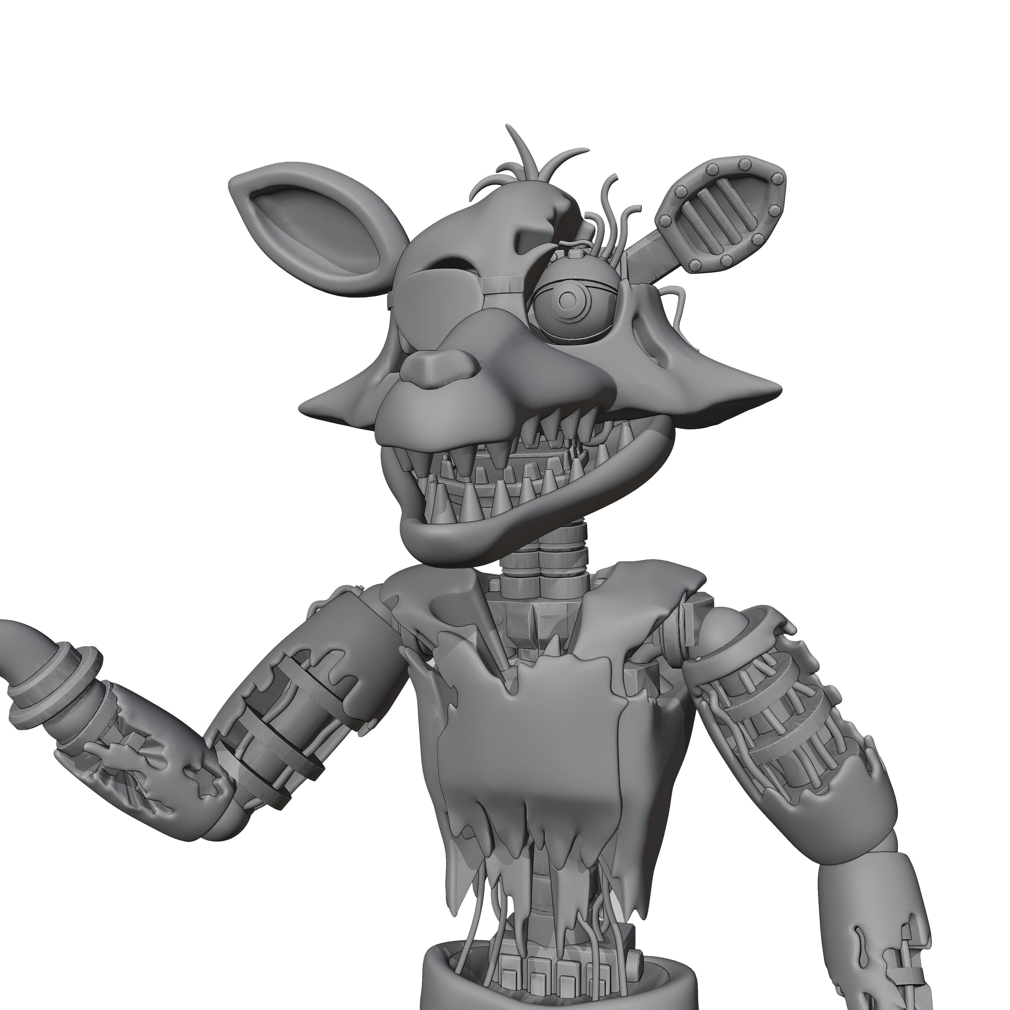 Withered Foxy 3D print model_5