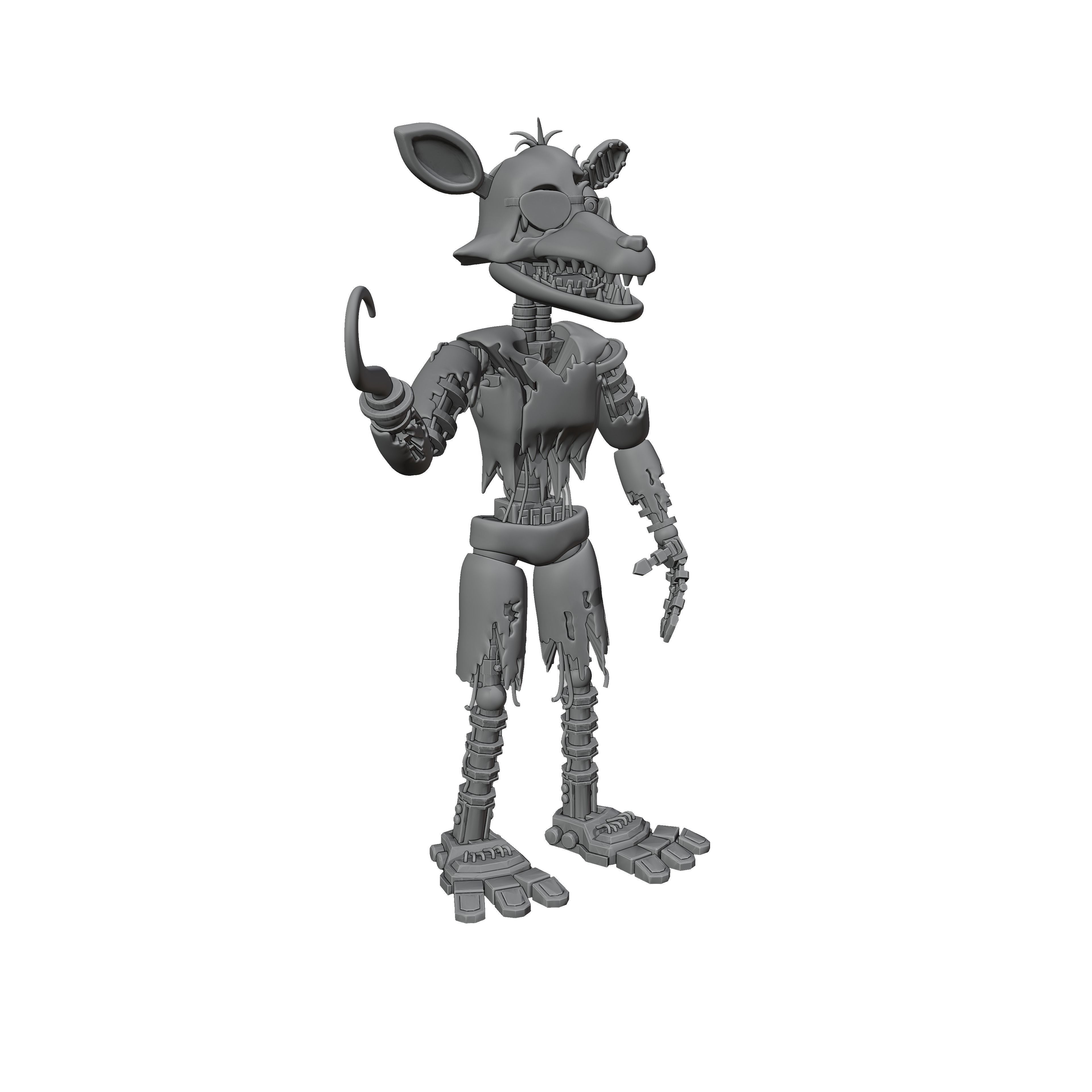 Withered Foxy 3D print model_4