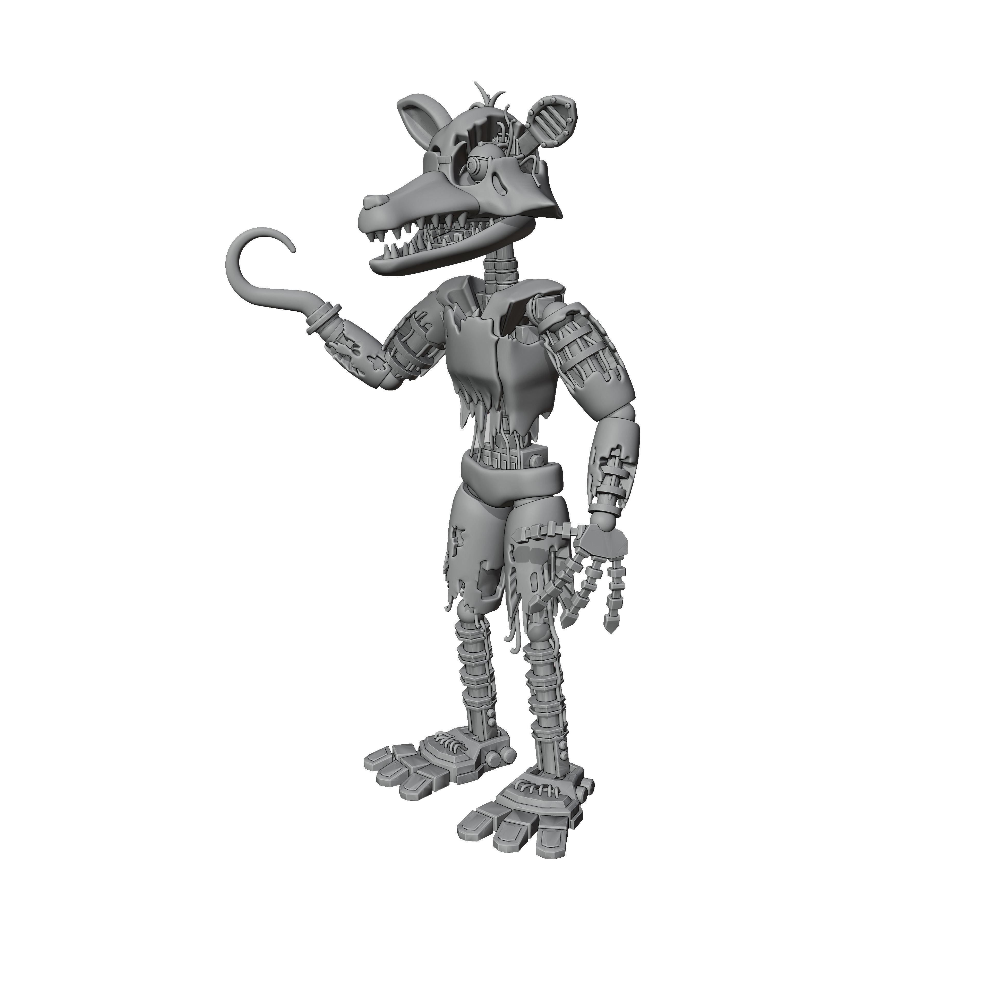 Withered Foxy 3D print model_1