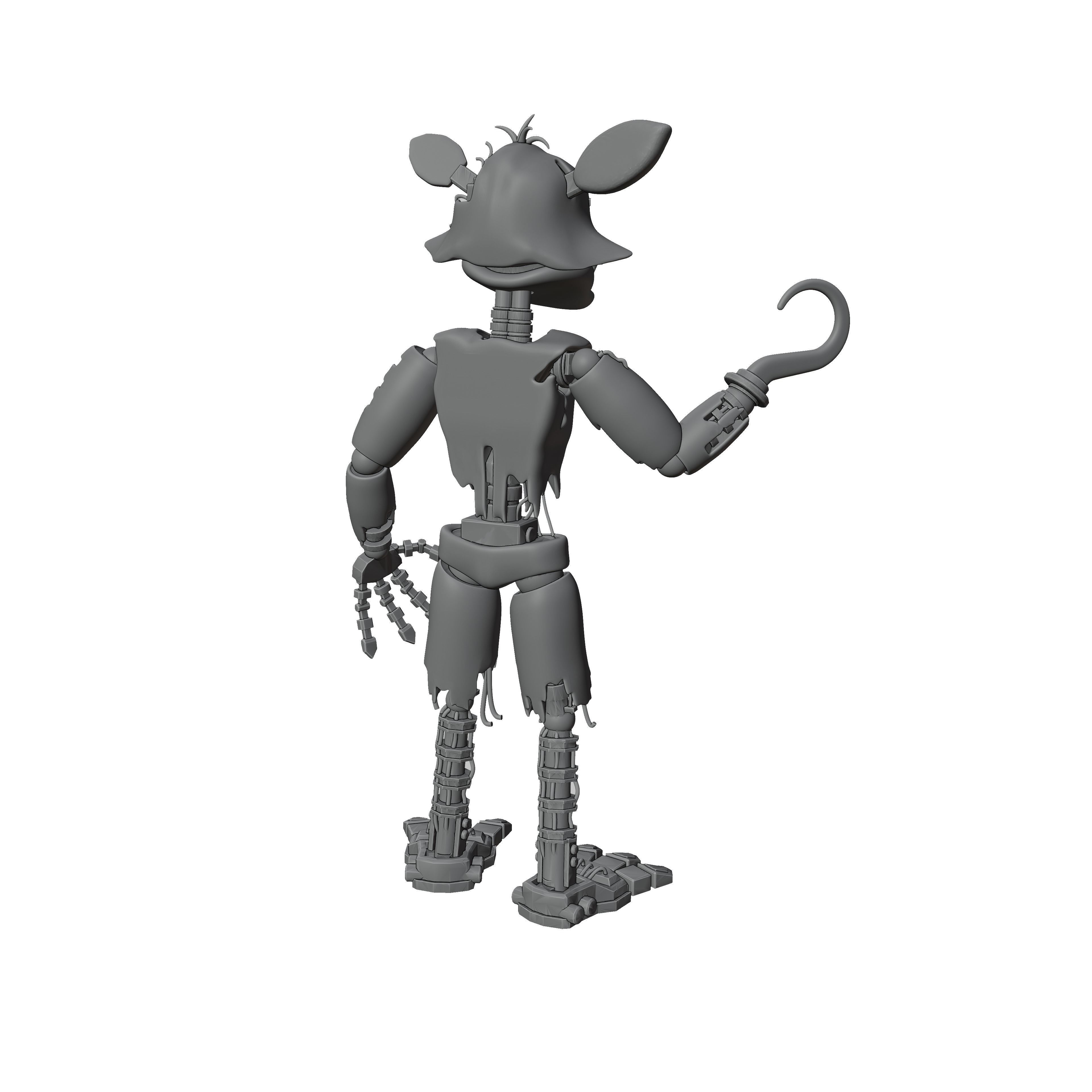 Withered Foxy 3D print model_3