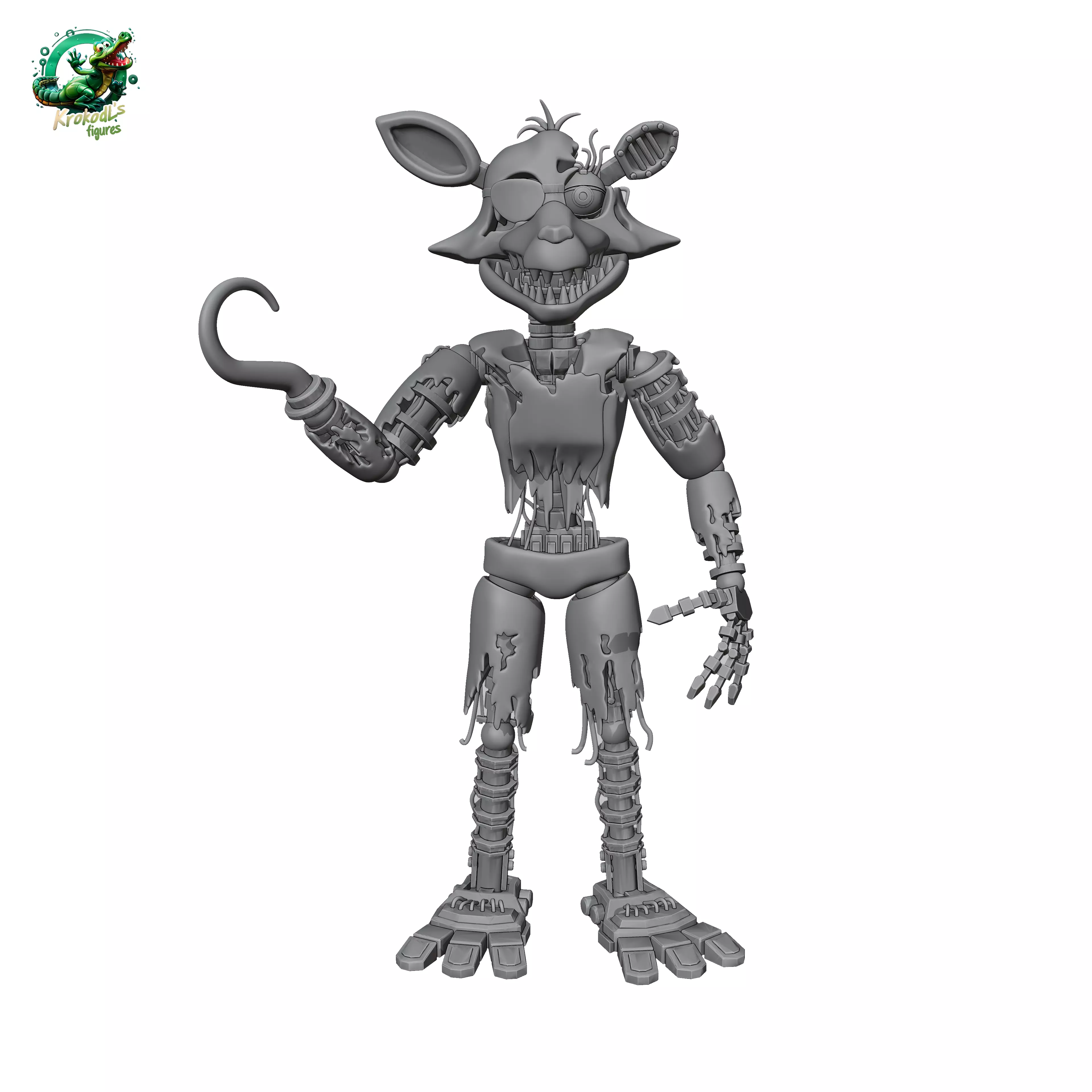 Withered Foxy 3D print model_0