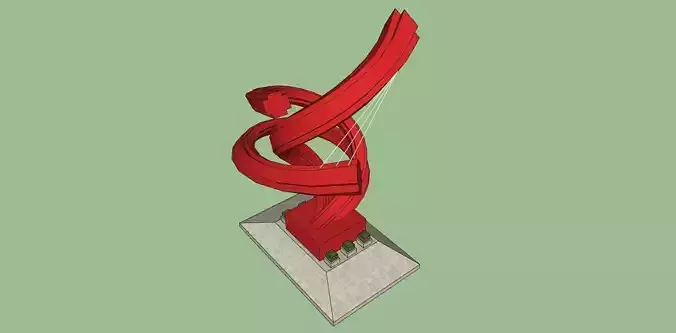 monument abstract sketchup 3d