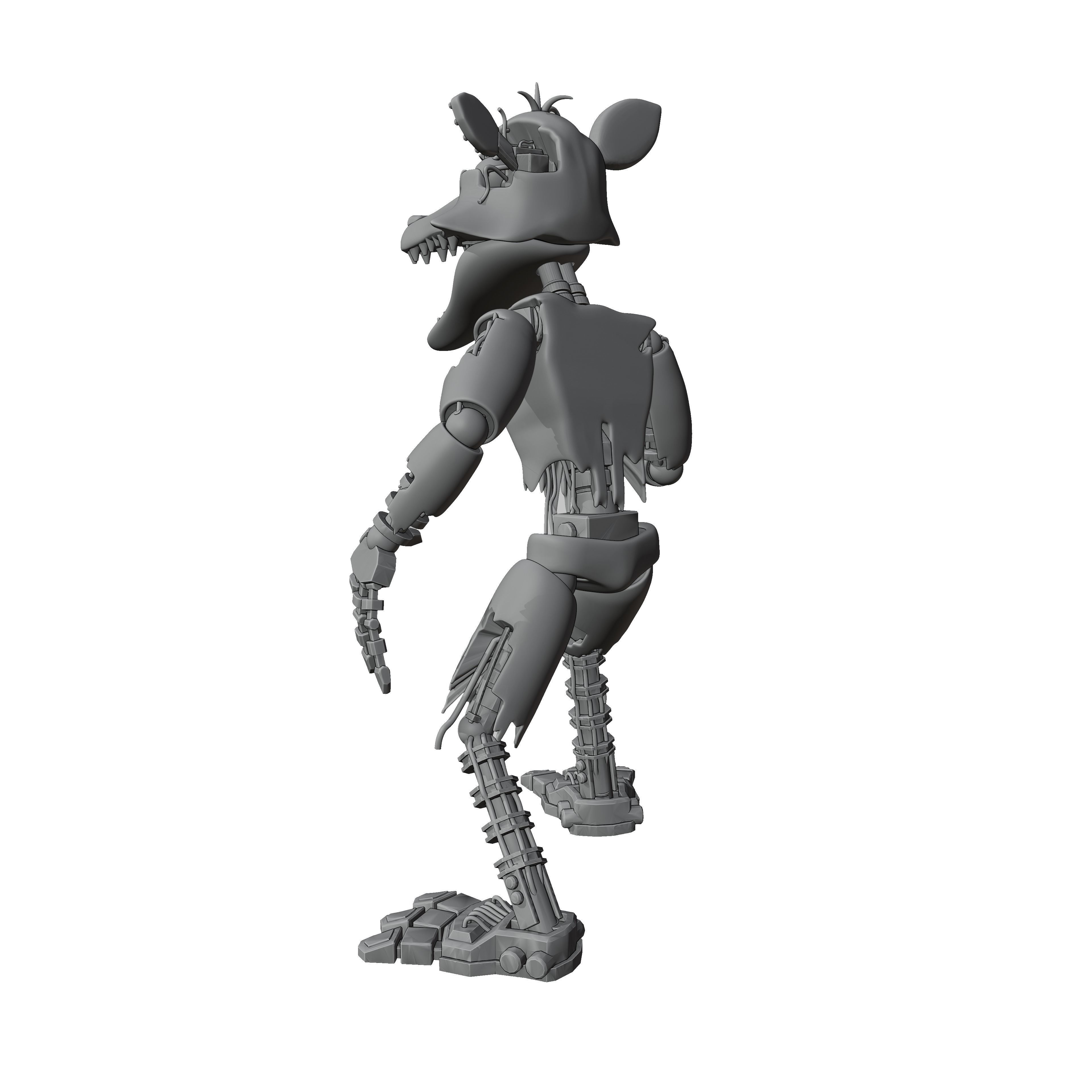 Withered Foxy 3D print model_2