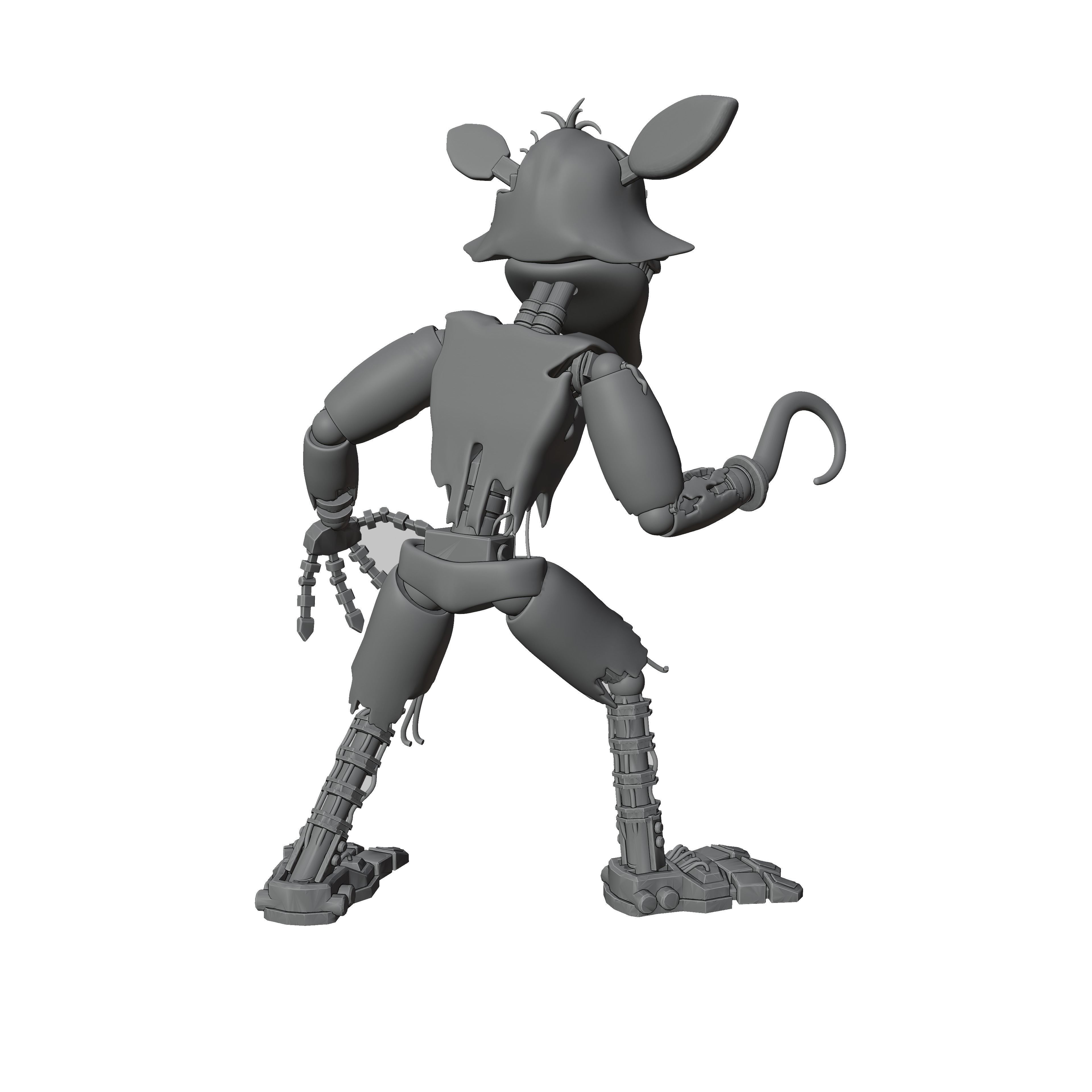Withered Foxy 3D print model_3