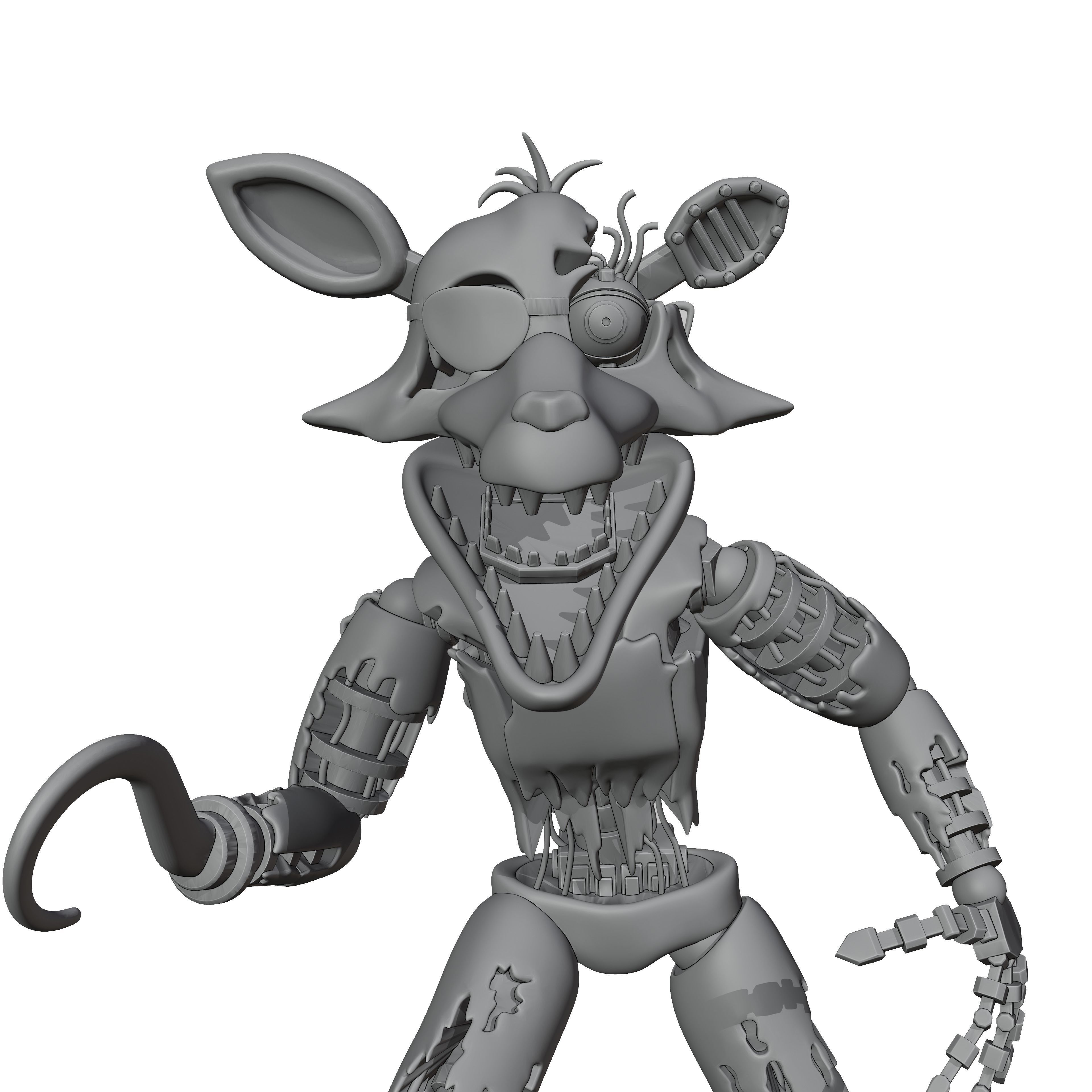 Withered Foxy 3D print model_5