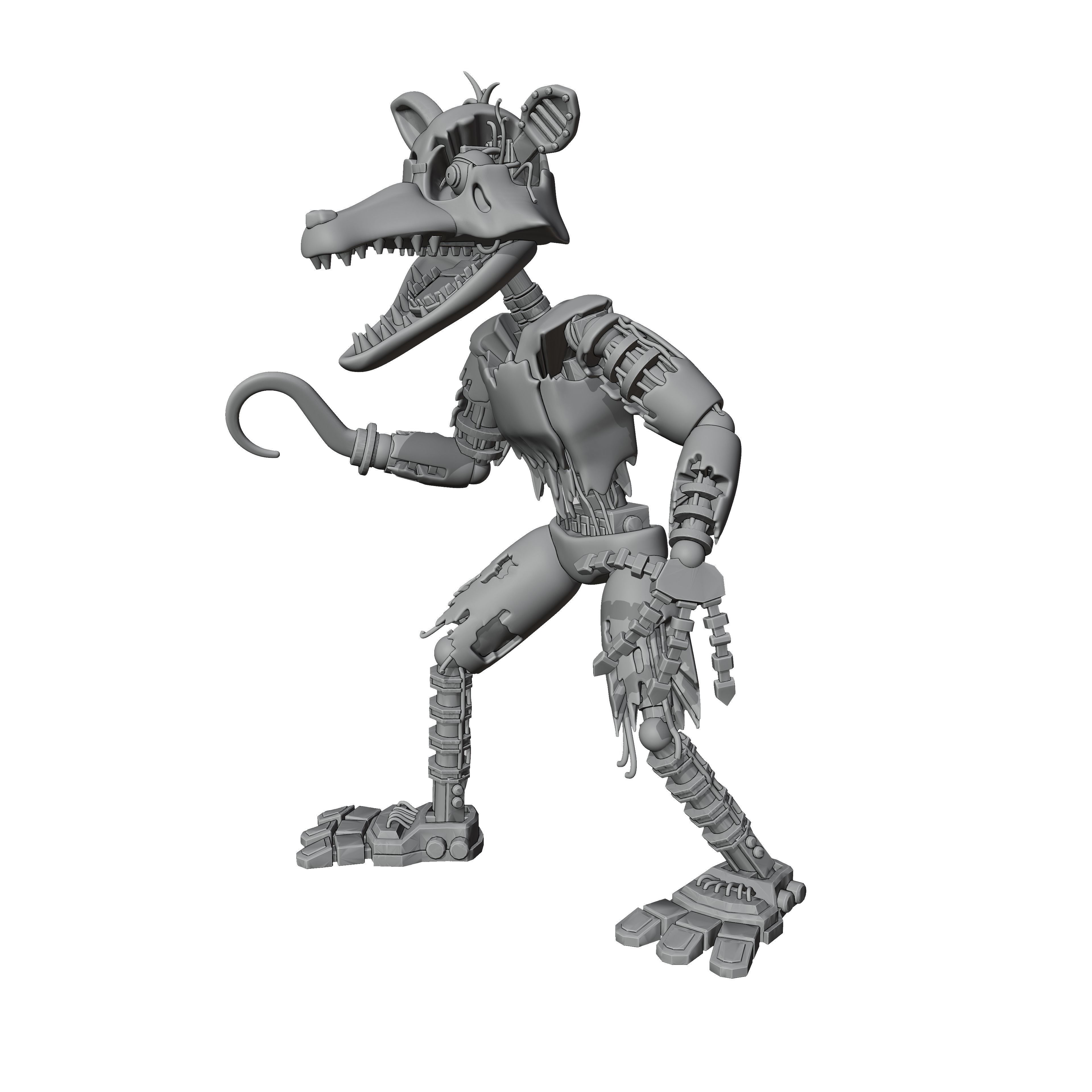 Withered Foxy 3D print model_1