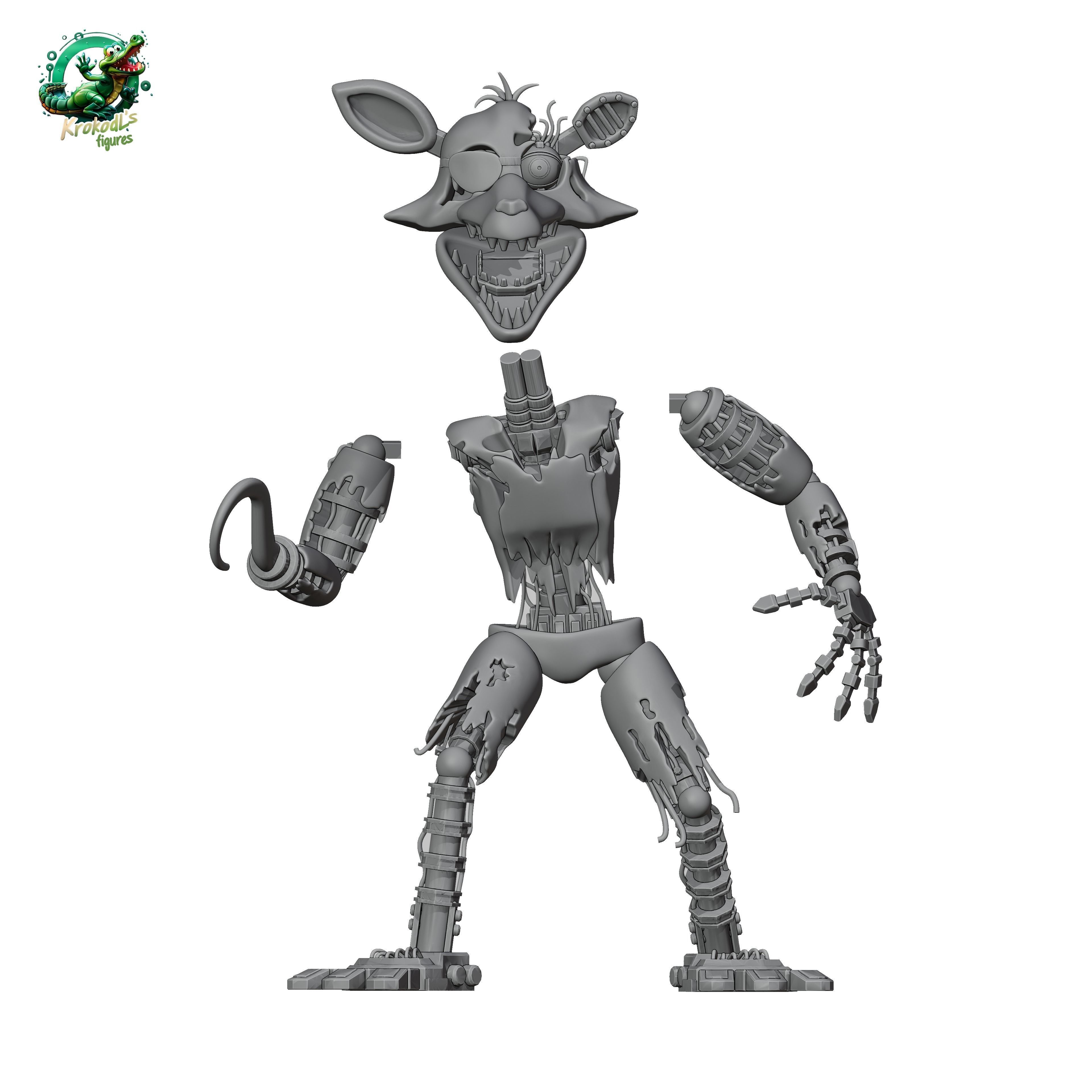 Withered Foxy 3D print model_6