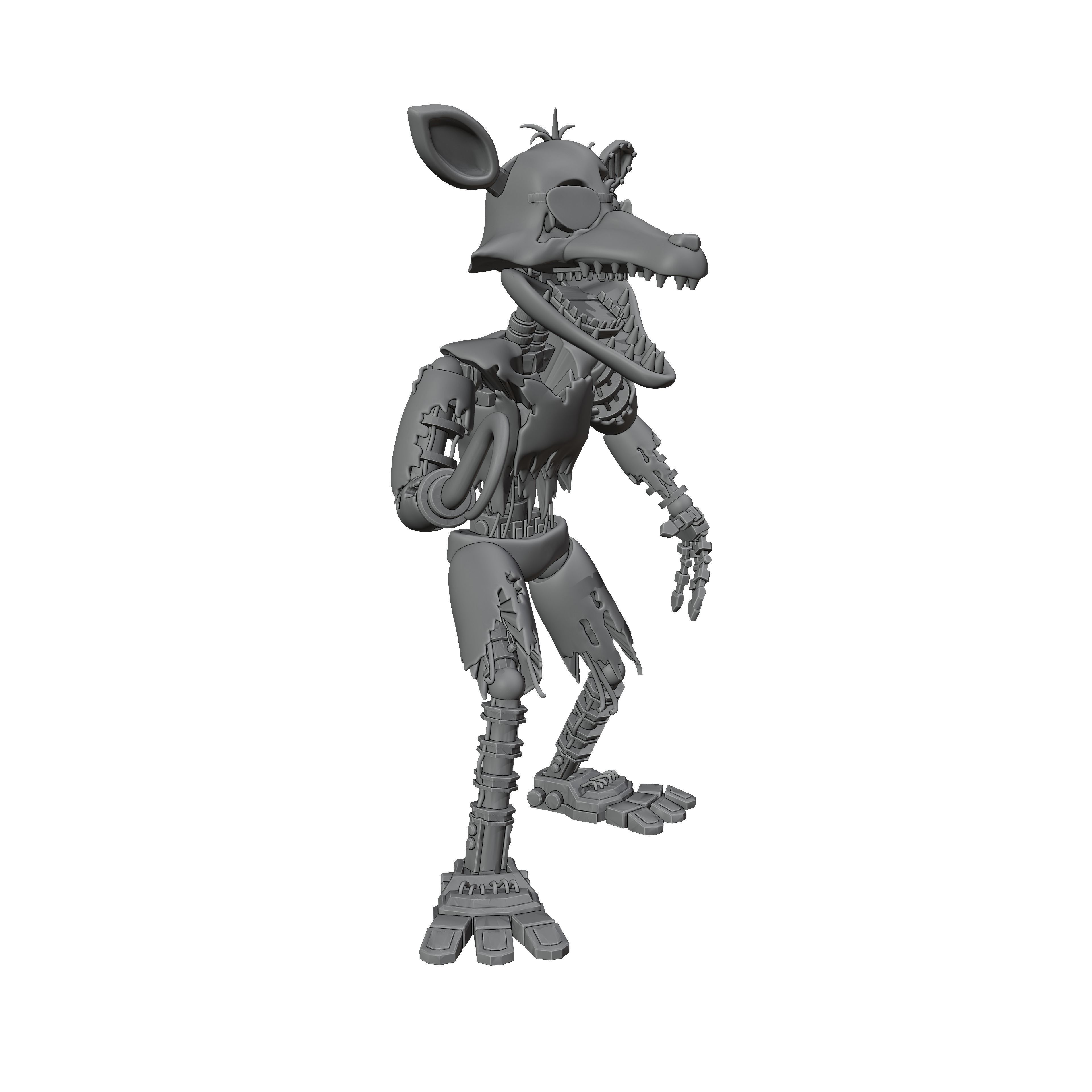 Withered Foxy 3D print model_4