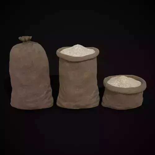Burlap Sacks of Rice