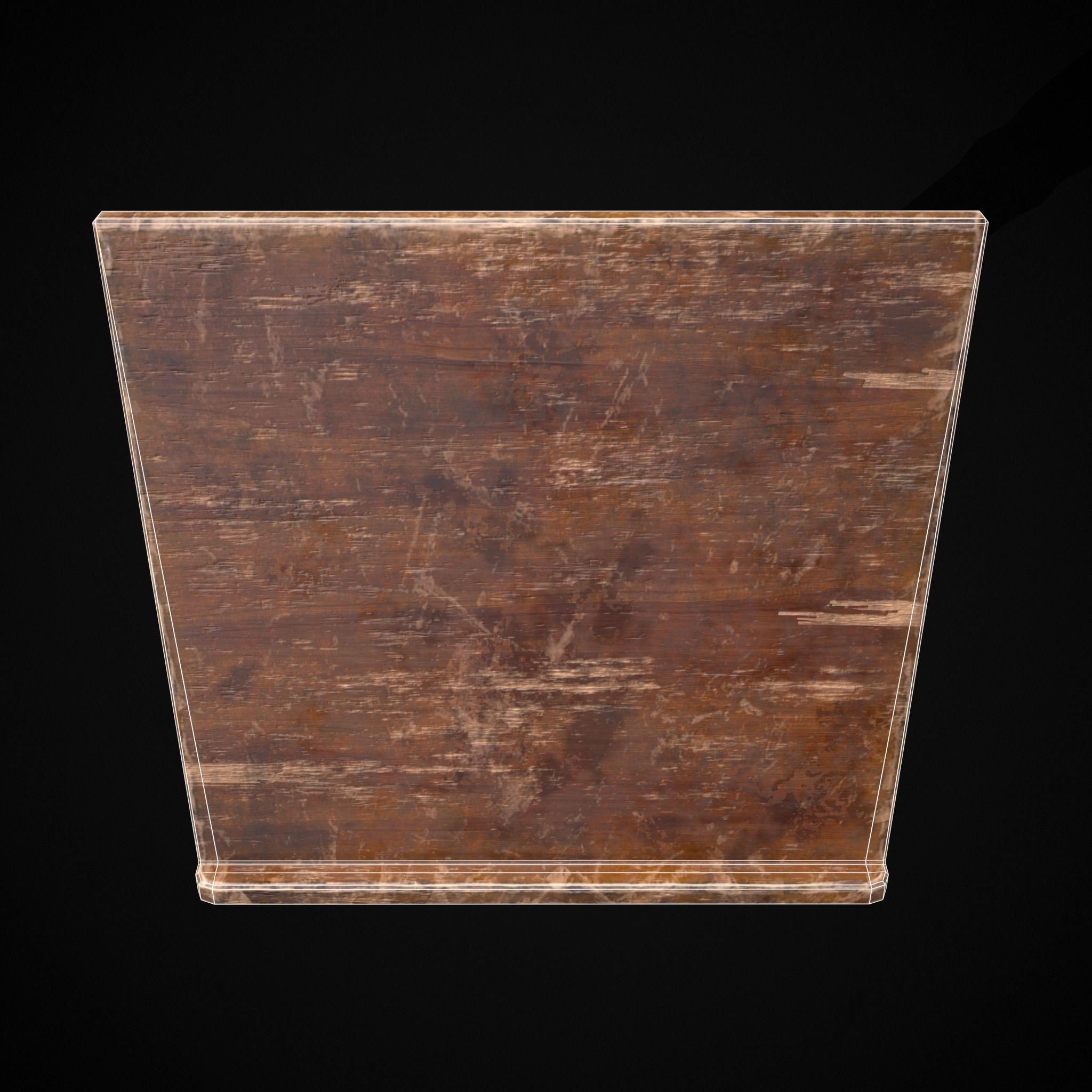 Antique Wooden Lecturn Low-poly 3D model_24