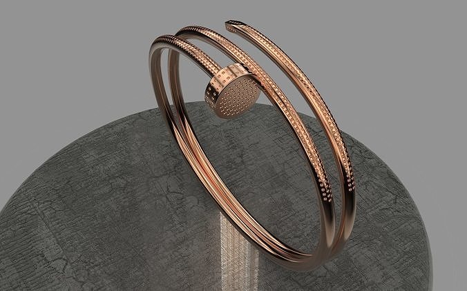 Bracelet juste un clou double 3D print model