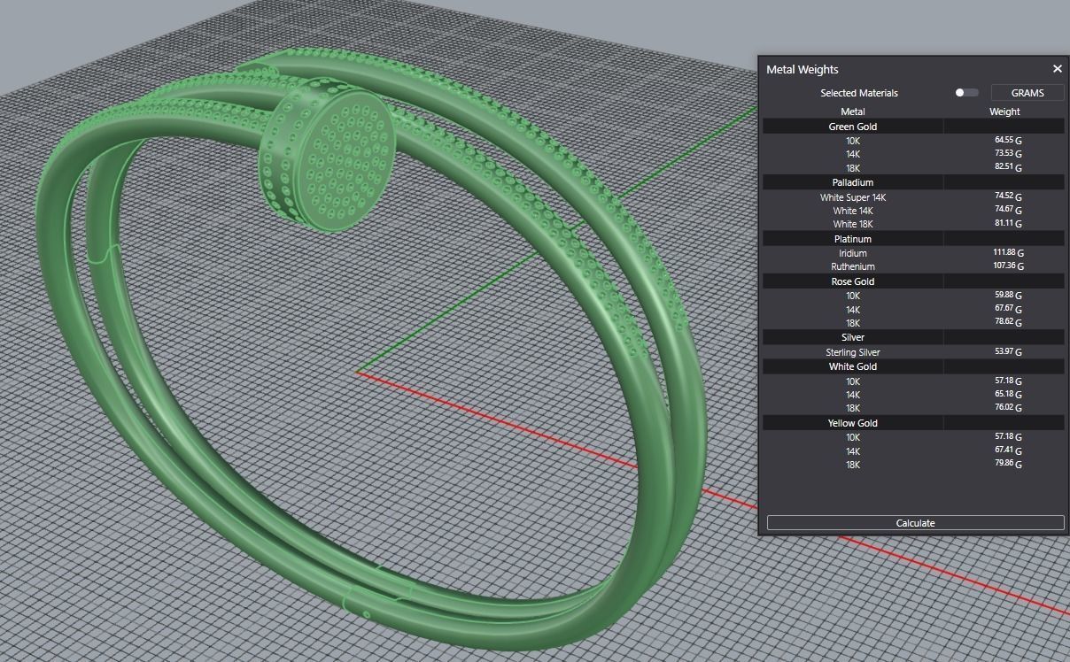 Bracelet juste un clou double 3D print model_4