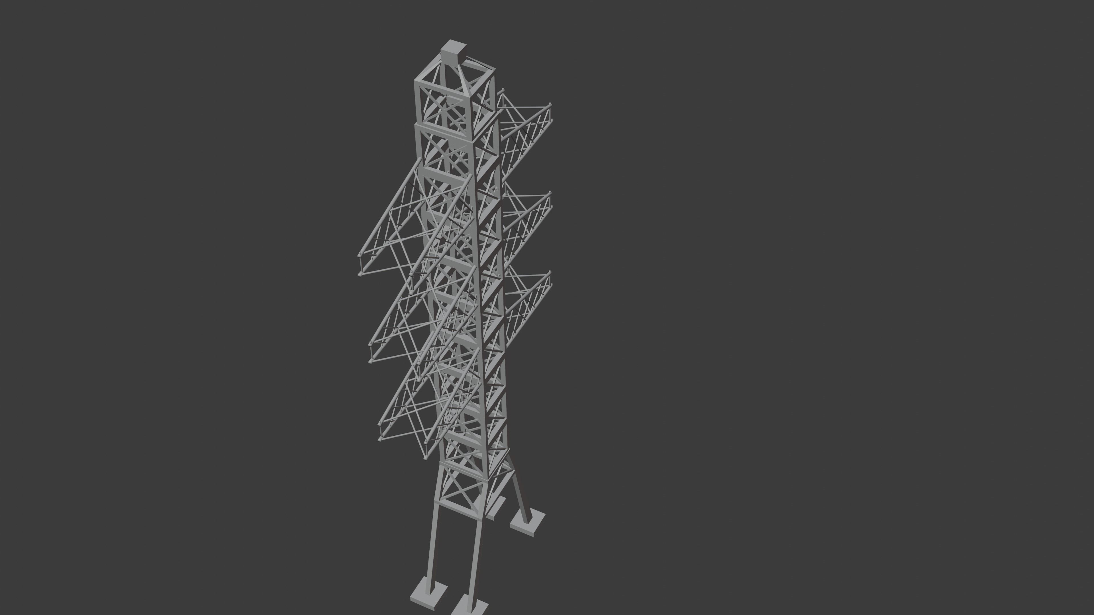 Electrical Tower 3D model_2