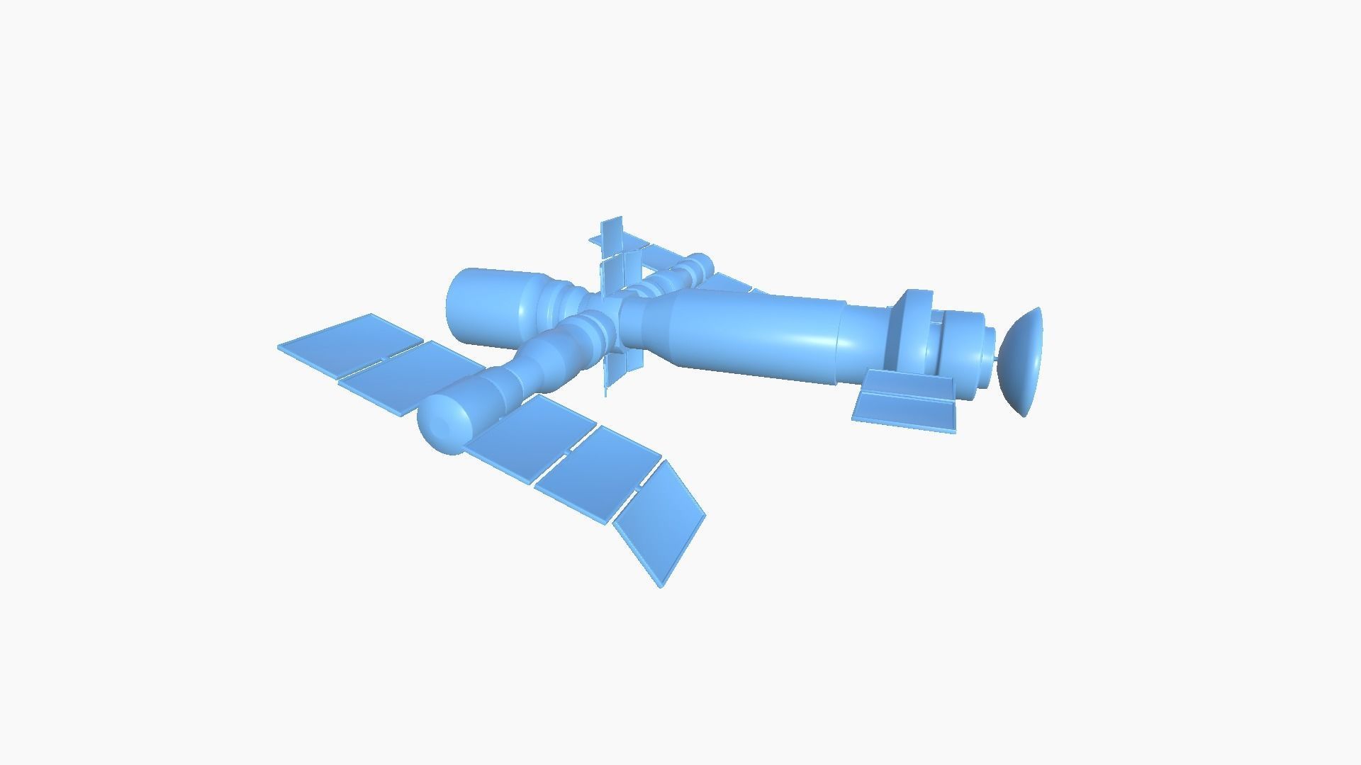 Satellite F09 USA - SciFi Space Design Low-poly 3D model_8