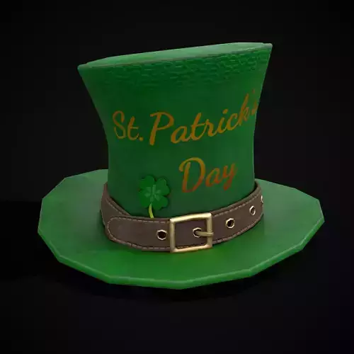 St Patricks Top Hat Low-poly 3D model