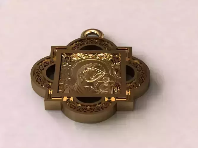 Kazan Icon of the Mother of God pendant 21