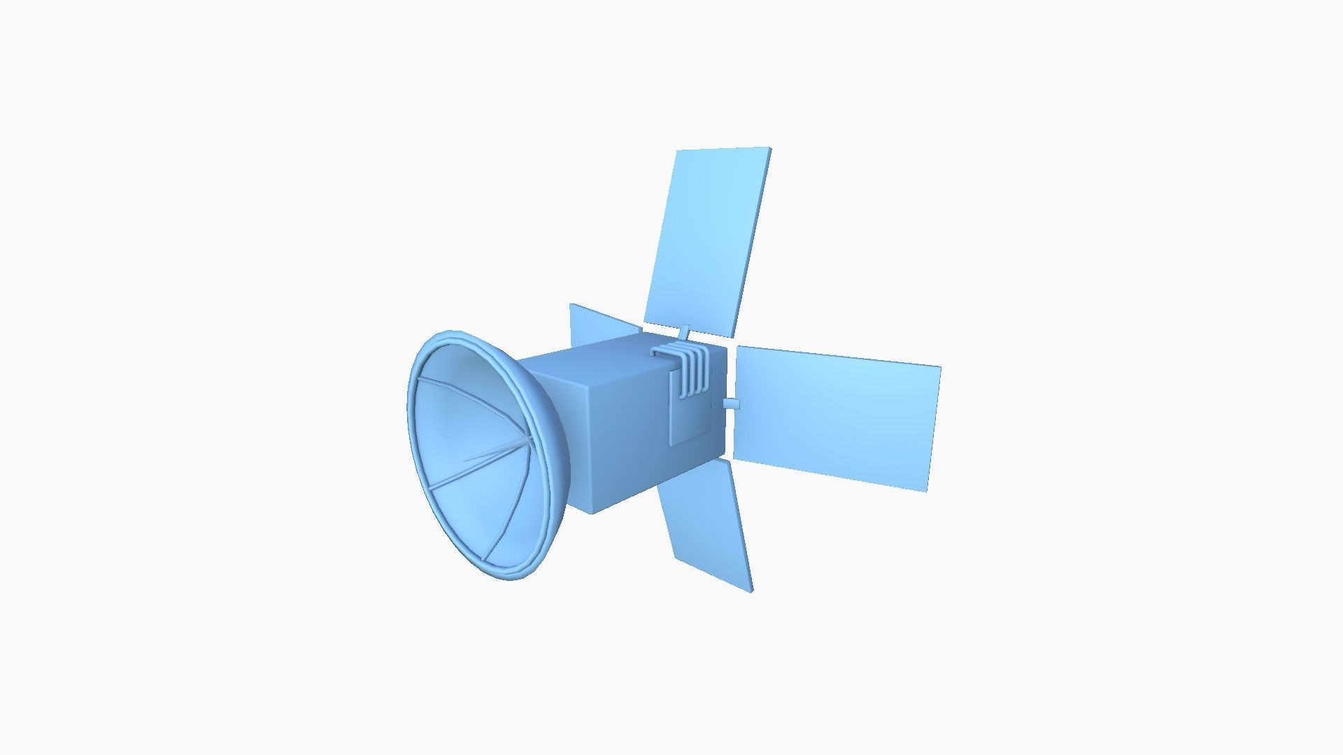 Satellite G10 China - SciFi Space Design Low-poly 3D model_12