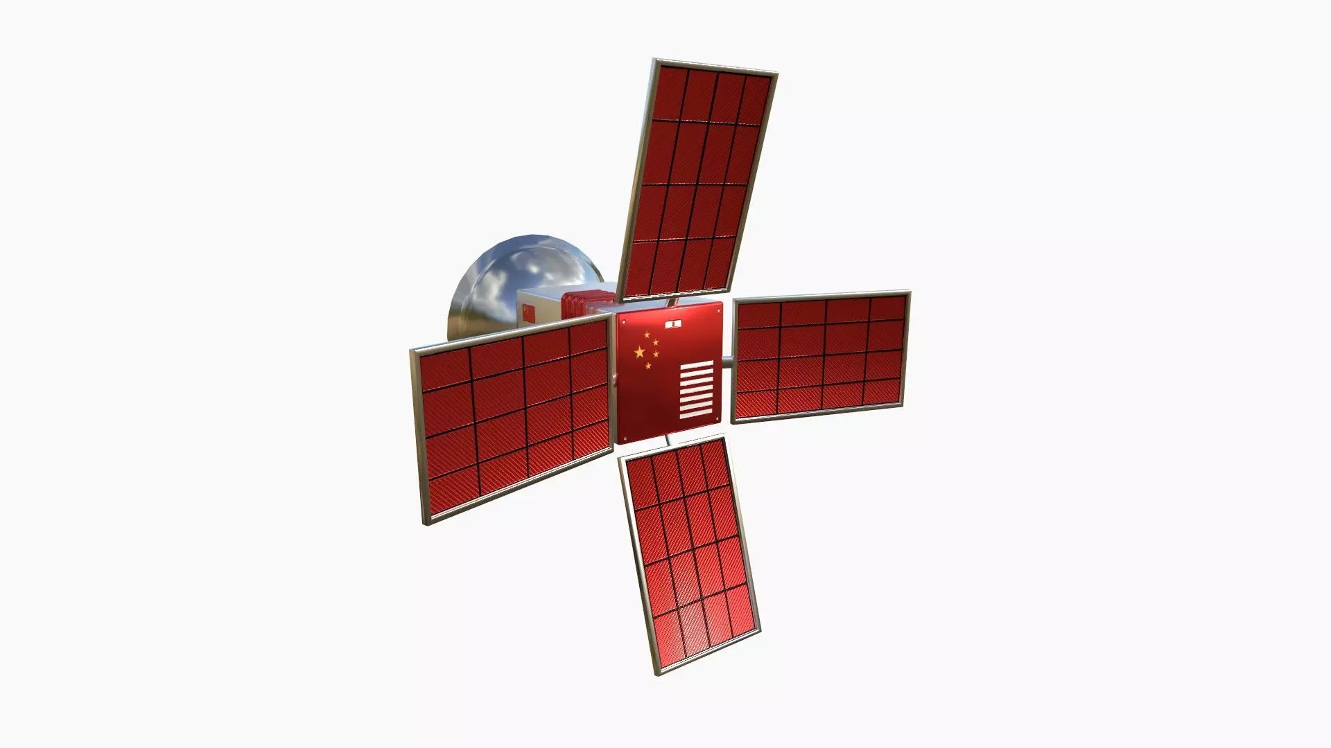 Satellite G10 China - SciFi Space Design Low-poly 3D model_0