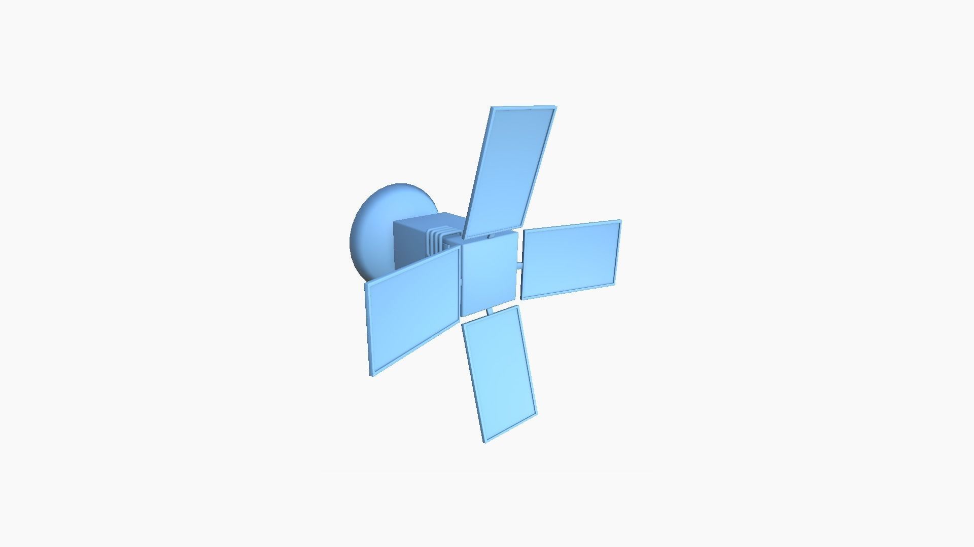 Satellite G09 USA - SciFi Space Design Low-poly 3D model_7