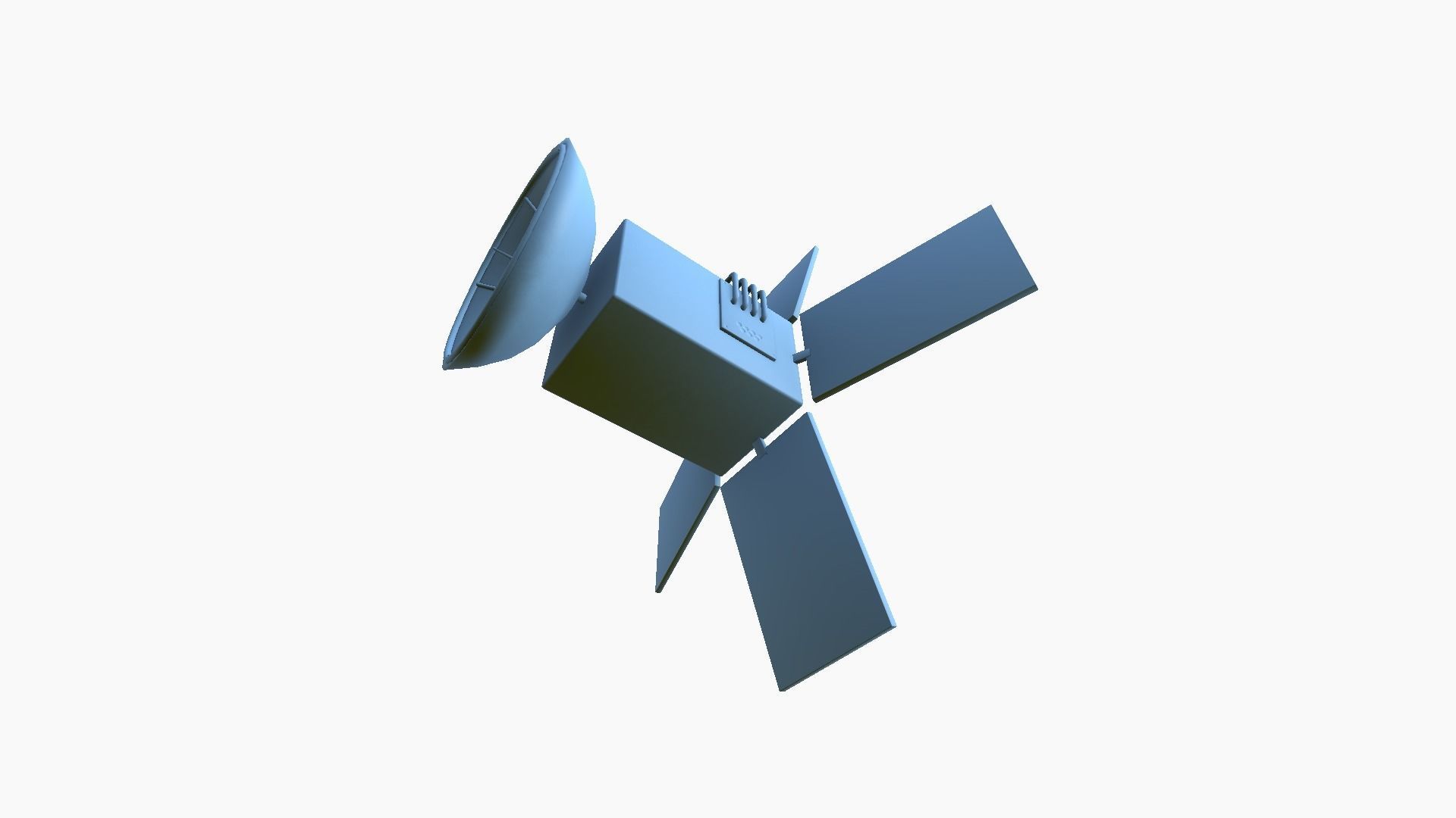 Satellite G06 Steel Black - SciFi Space Design Low-poly 3D model_11