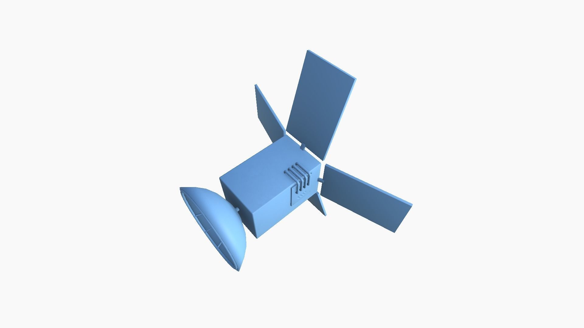 Satellite G01 Steel Green - SciFi Space Design Low-poly 3D model_10