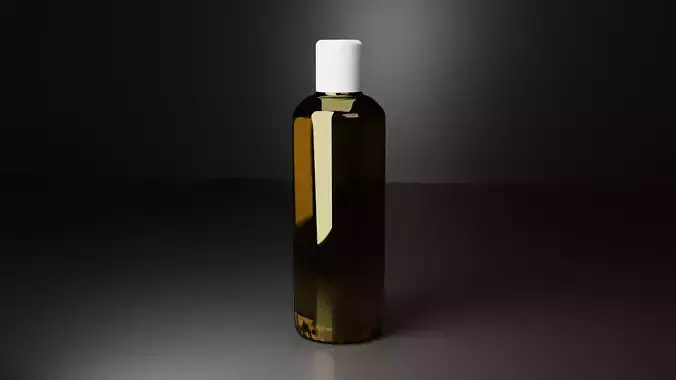  Clear  Glass Bottle Free 3D model