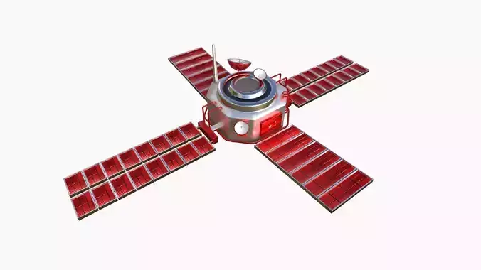 Satellite H10 China - SciFi Space Design Low-poly 3D model